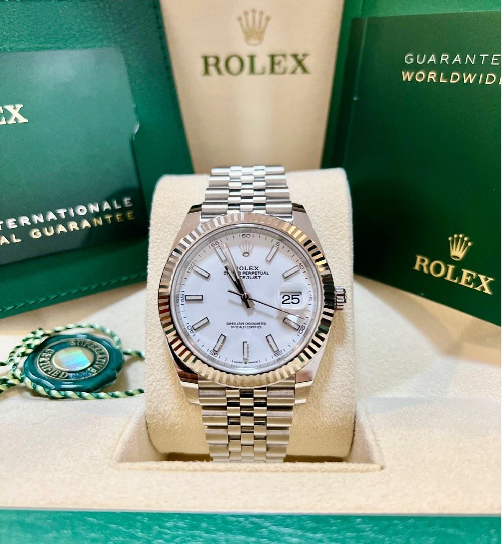 Rolex datejust 41mm best sale white gold fluted bezel