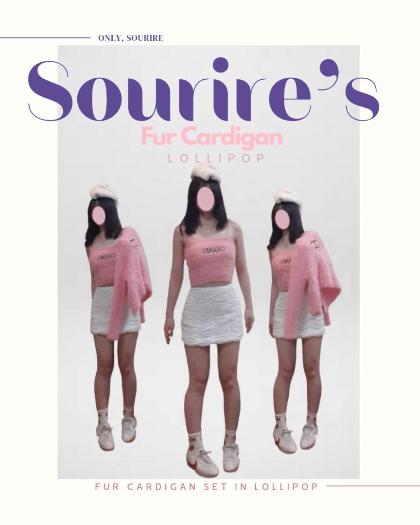 Fur Set Cardigan in Lollipop (Category: Coats, Jackets and Outerwear) located in Quezon City. Submitted by macyych (Listing ID 1189738589, Image 1). Description: ₱549 each set Cardigan + Top.