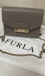 Furla Grey Metropolis mini authentic handbag