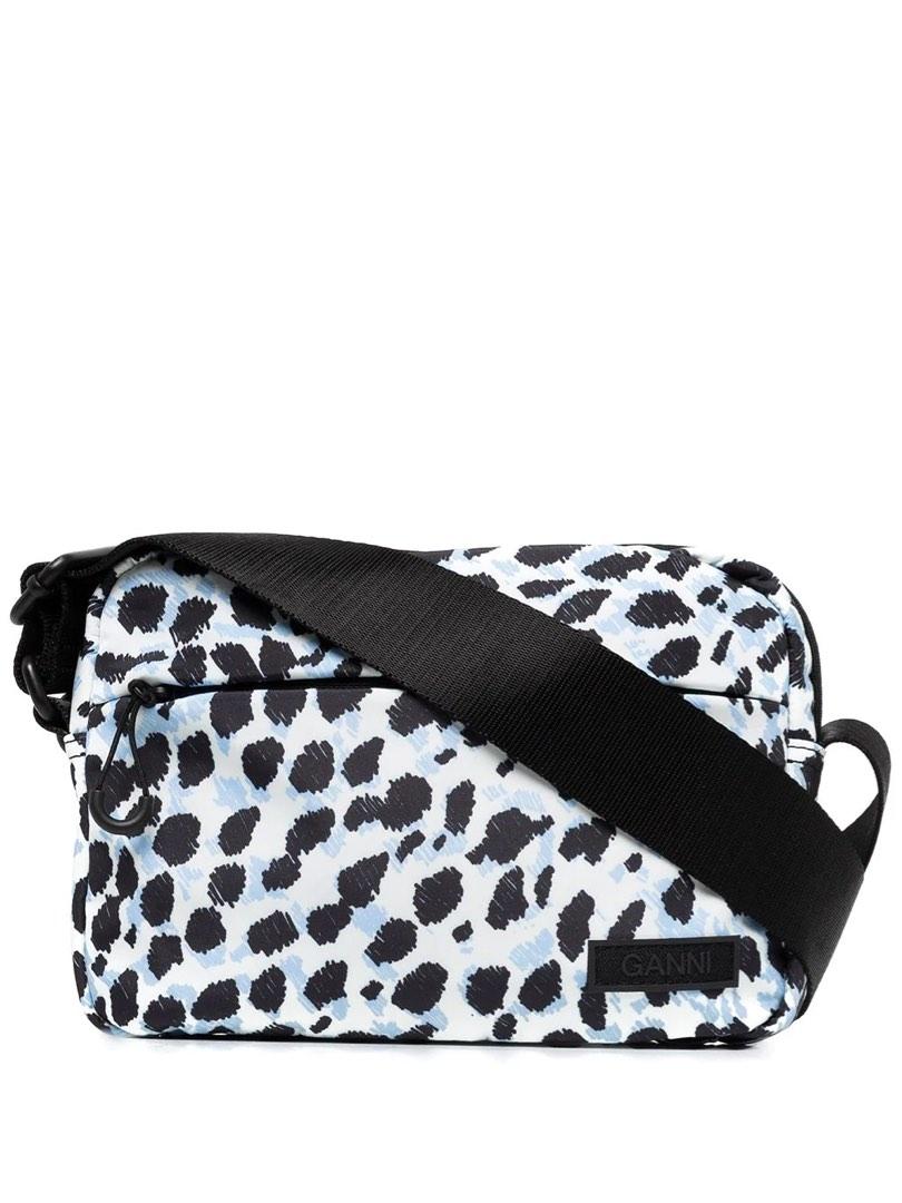 GANNI Festival Leopard print Crossbody Bag In Blue Women s