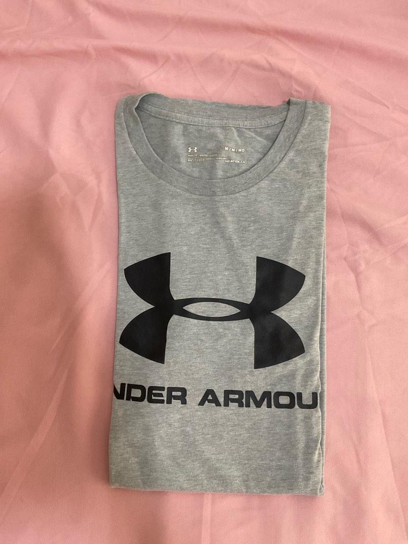 Grey Under Armour Logo Tee (Category: Tshirts & Polo Shirts ) located in Manila. Submitted by bumblefish (Listing ID 1189811406, Image 1). Description: Original under armour shirt 9/10 Used only a few times Stock in my closet pls wash Size medium loose fit 600+sf Gcash only.