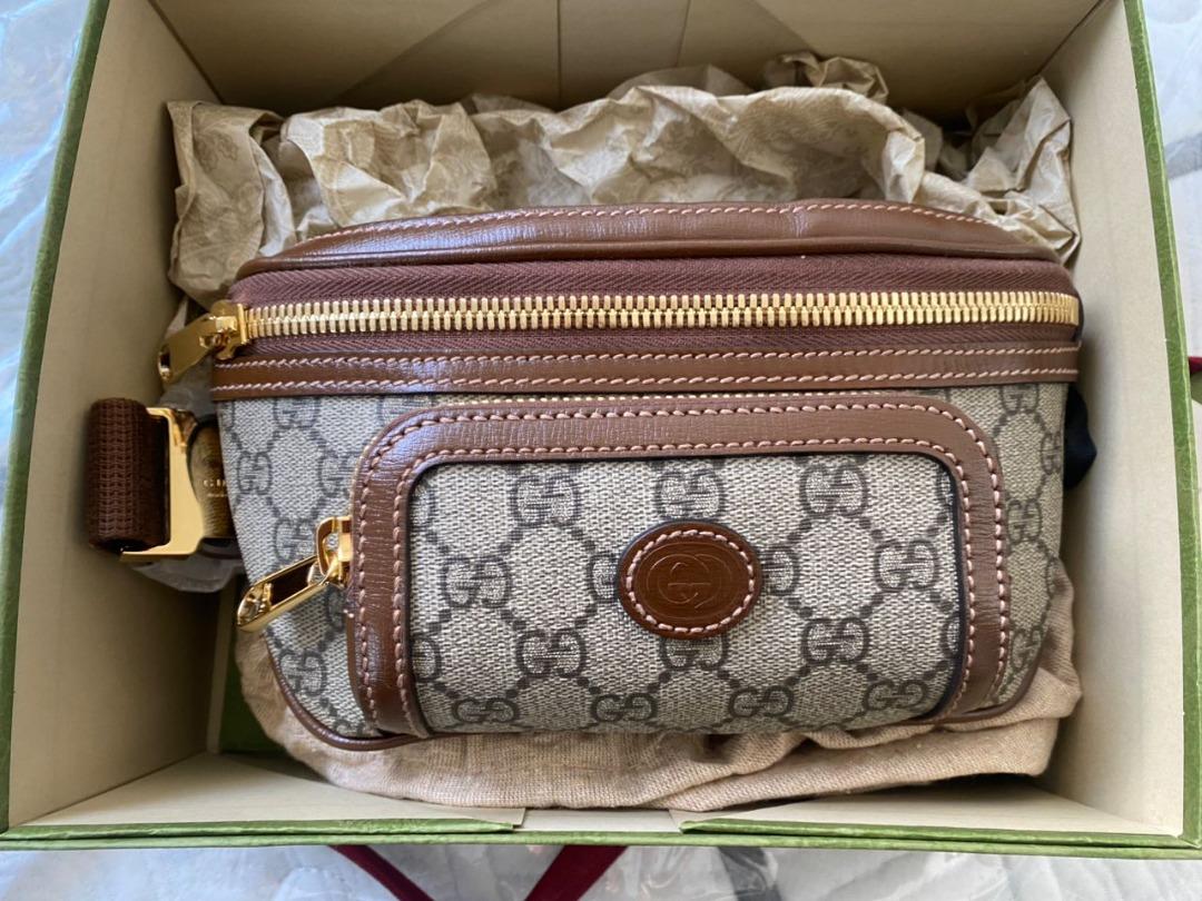 Gucci Belt Bag with Interlocking G 90cm brown