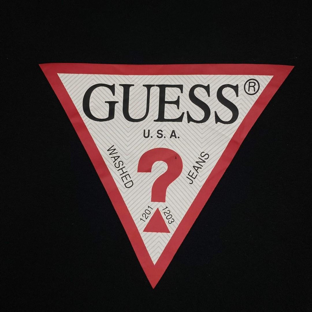 Guess Triangle Logo Women's, Women's Fashion, Tops, Longsleeves on