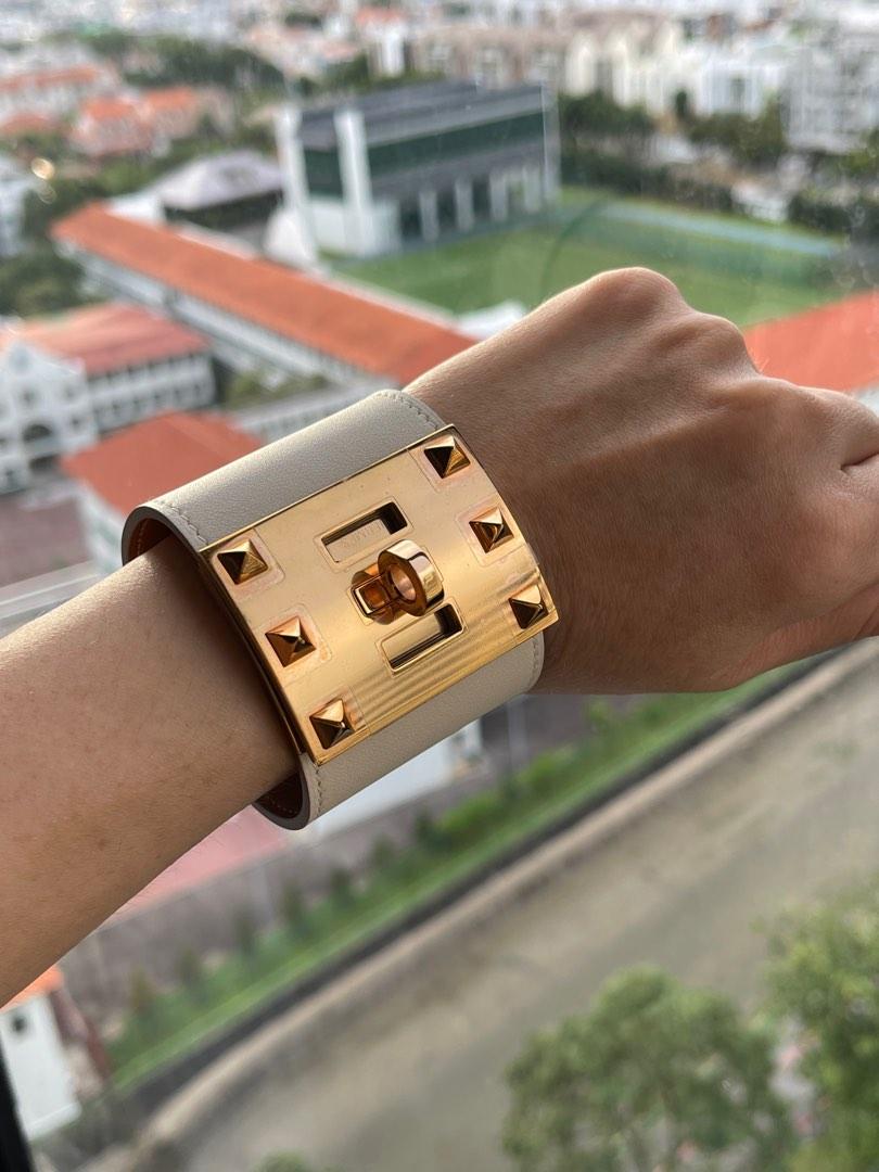 Hermes Kelly Bracelet 18k Rose Gold with Diamonds