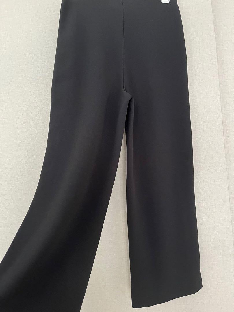 h&m black wide leg pants