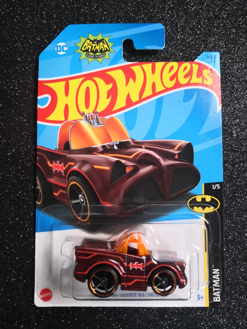 Hot Wheels Classic TV Series Batmobile Batman Tooned Maroon, Hobbies &  Toys, Toys & Games on Carousell