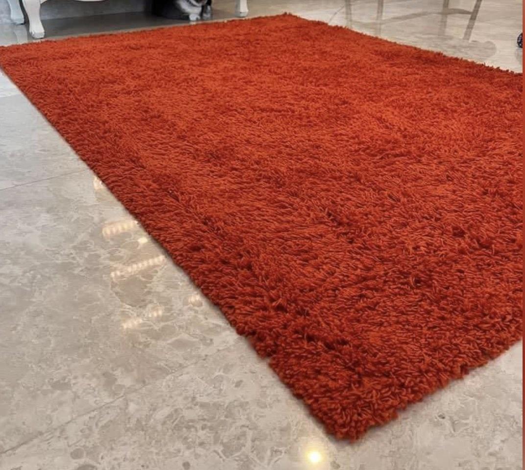Ikea Red High Pile Carpet, Furniture & Home Living, Home Decor