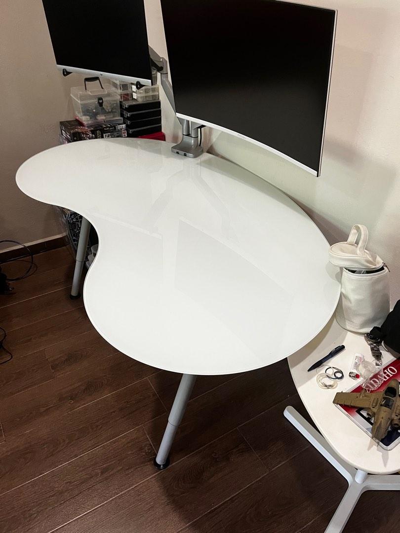 Ikea kidney cheap shaped desk