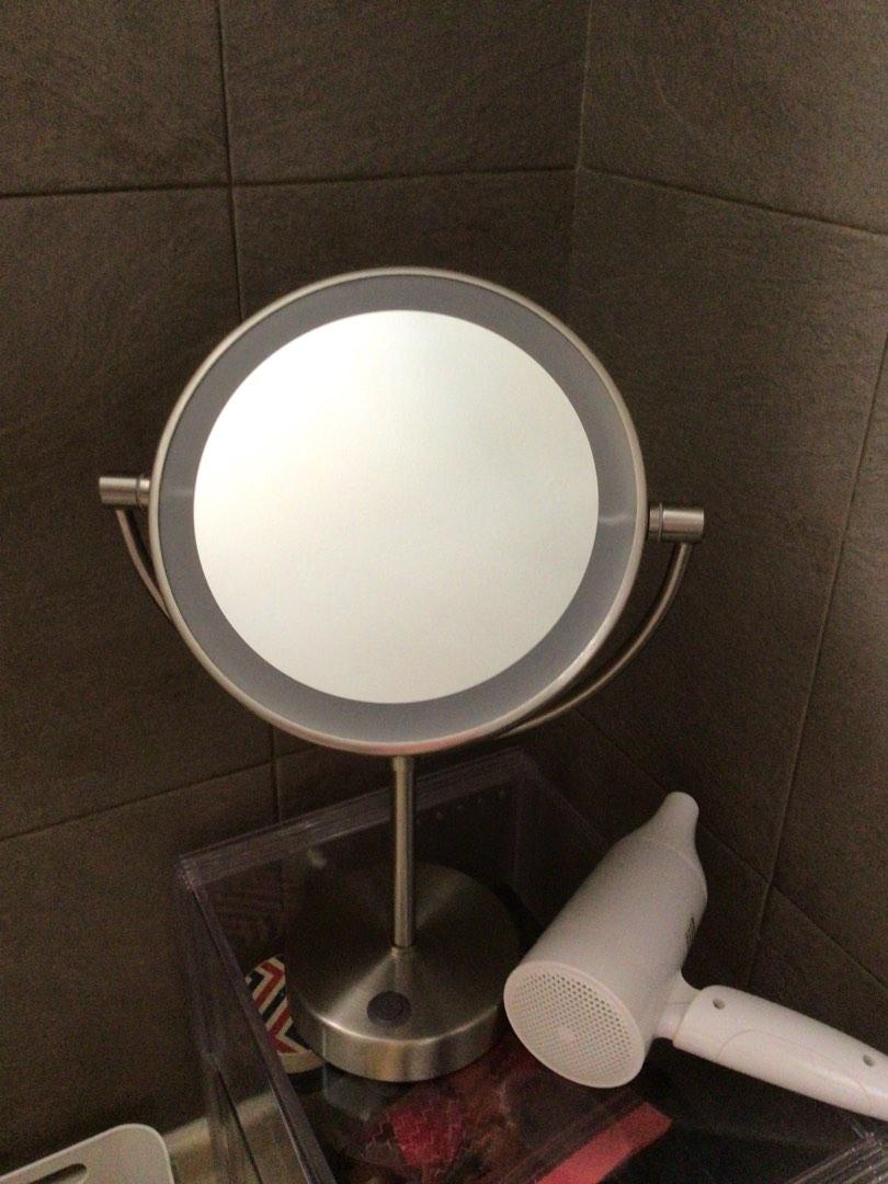 IKEA Mirror with LED Light 2 Magnification, Furniture & Home Living