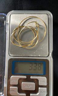 Japan Gold 18k Omega Snake Chain