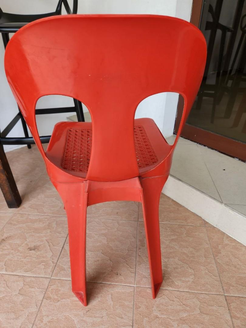 Kitchen Outdoor Plastic Chair with Backrest, Furniture & Home Living