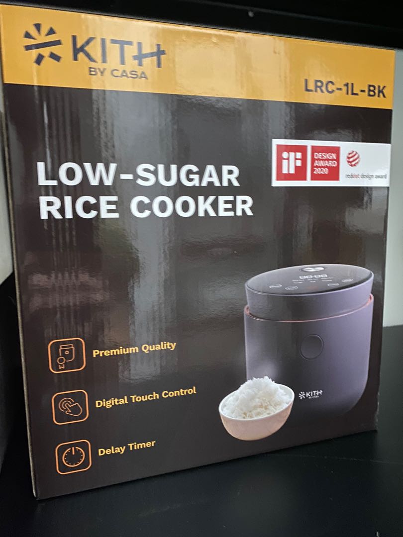 Kith LowSugar 1L Rice Cooker (Black), TV & Home Appliances, Kitchen