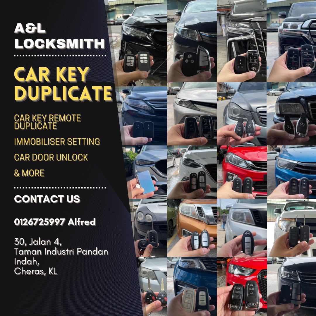 Kunci Remote Kereta Duplicate, Car Key Remote Duplicate, Auto