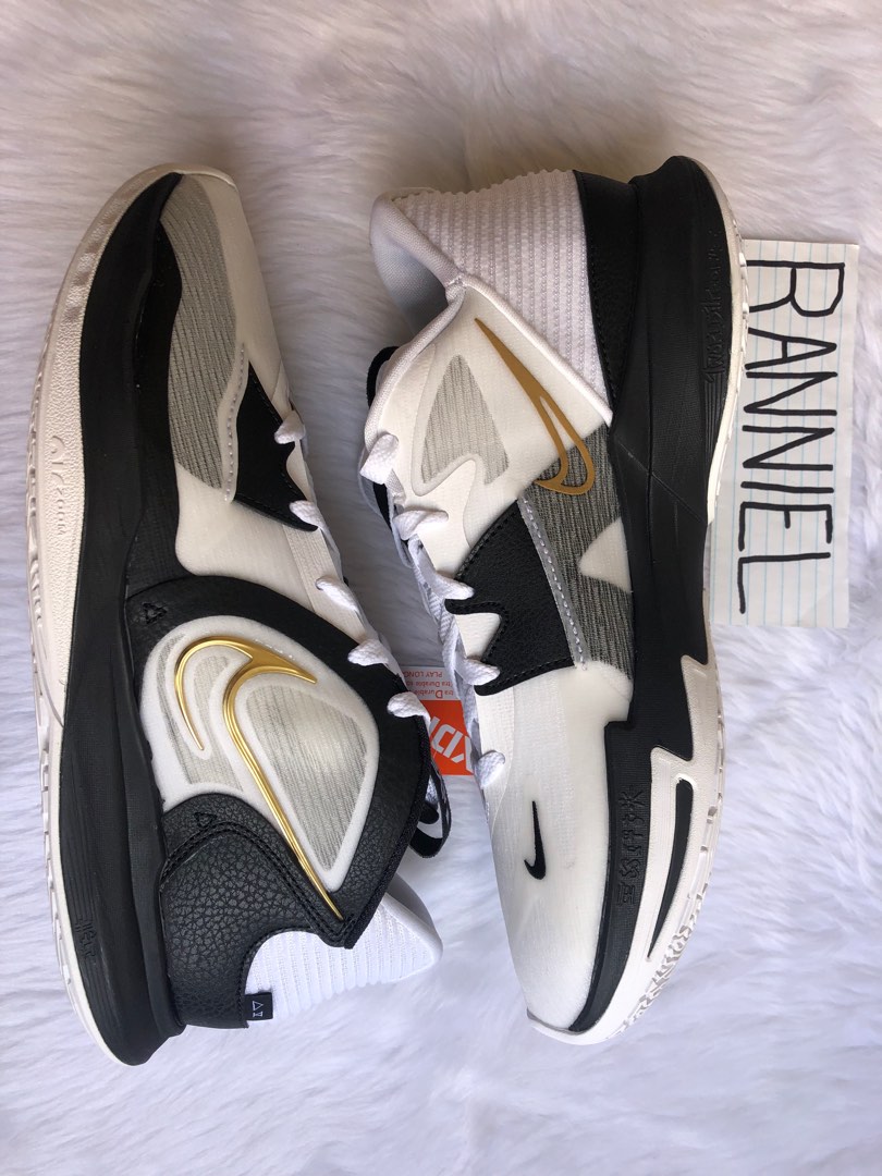 kyrie low white and gold