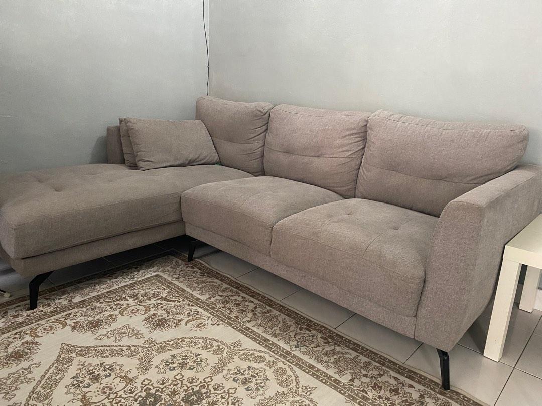 L shaped sturdy sofa, Furniture & Home Living, Furniture, Sofas on