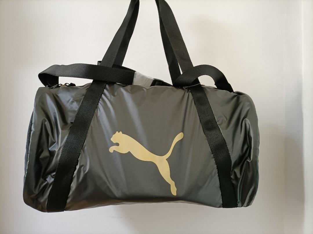LAST CHANCE Puma barrel bag exercise sports bags duffel gold cat