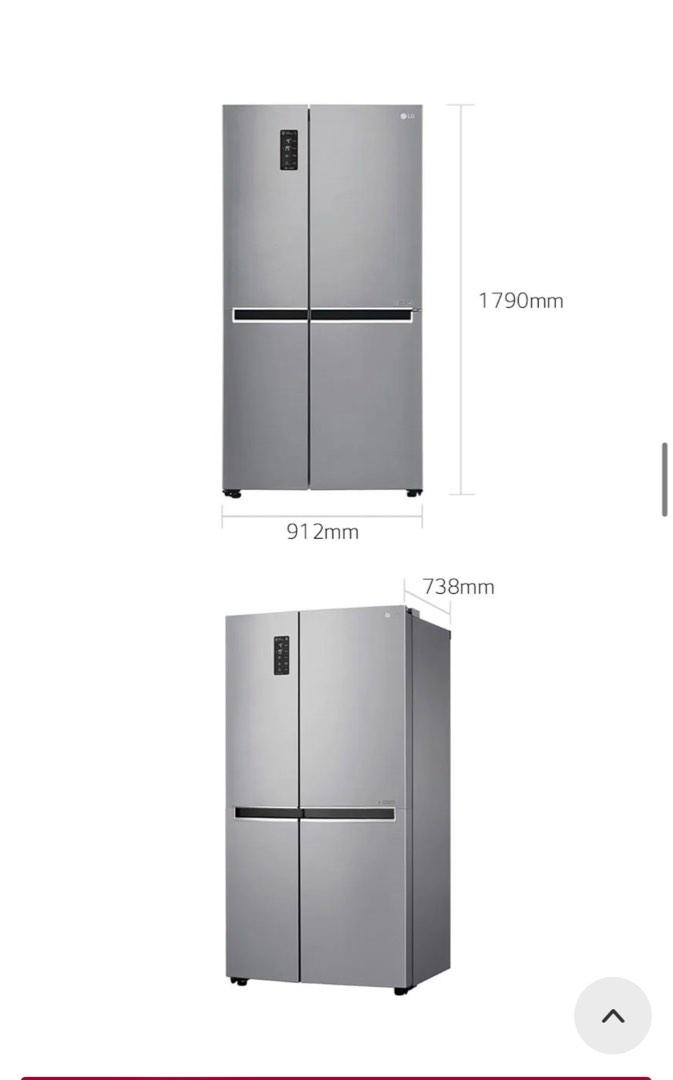 LG Side by Side Fridge (WARRANTY), TV & Home Appliances, Kitchen
