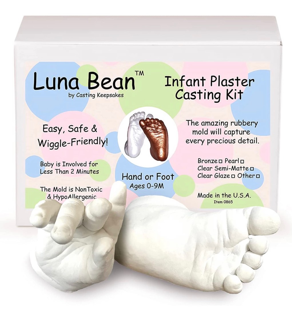 Luna Bean Infant Plaster Casting Kit Pearl, Babies & Kids, Babies
