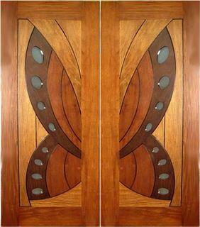 Mahogany Twin door with varnish