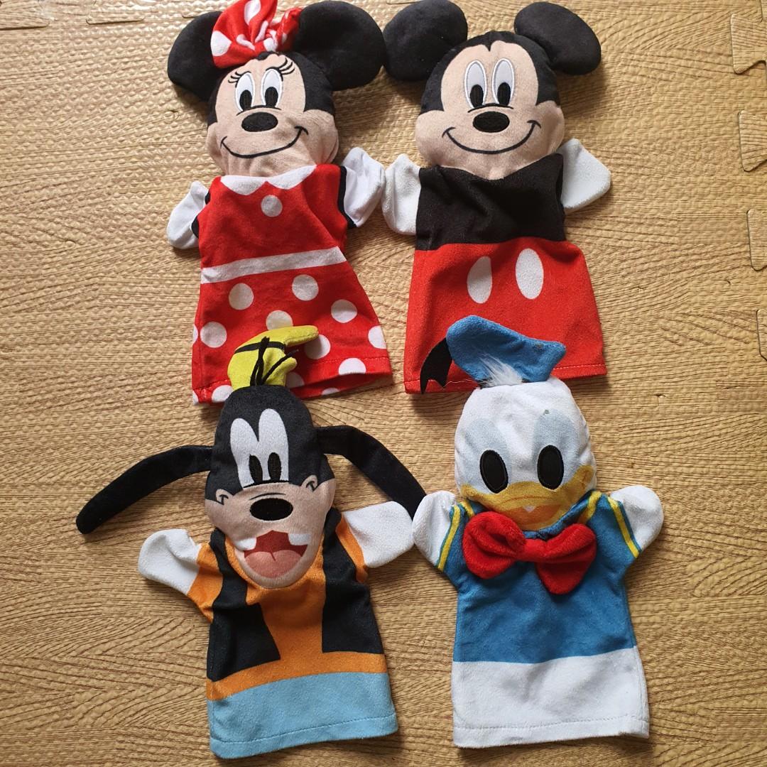 Mickey Mouse & Friends Soft & Cuddly Hand Puppets Plush, Hobbies & Toys ...