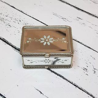 LAST PRICE Mirrored glass trinket jewelry box