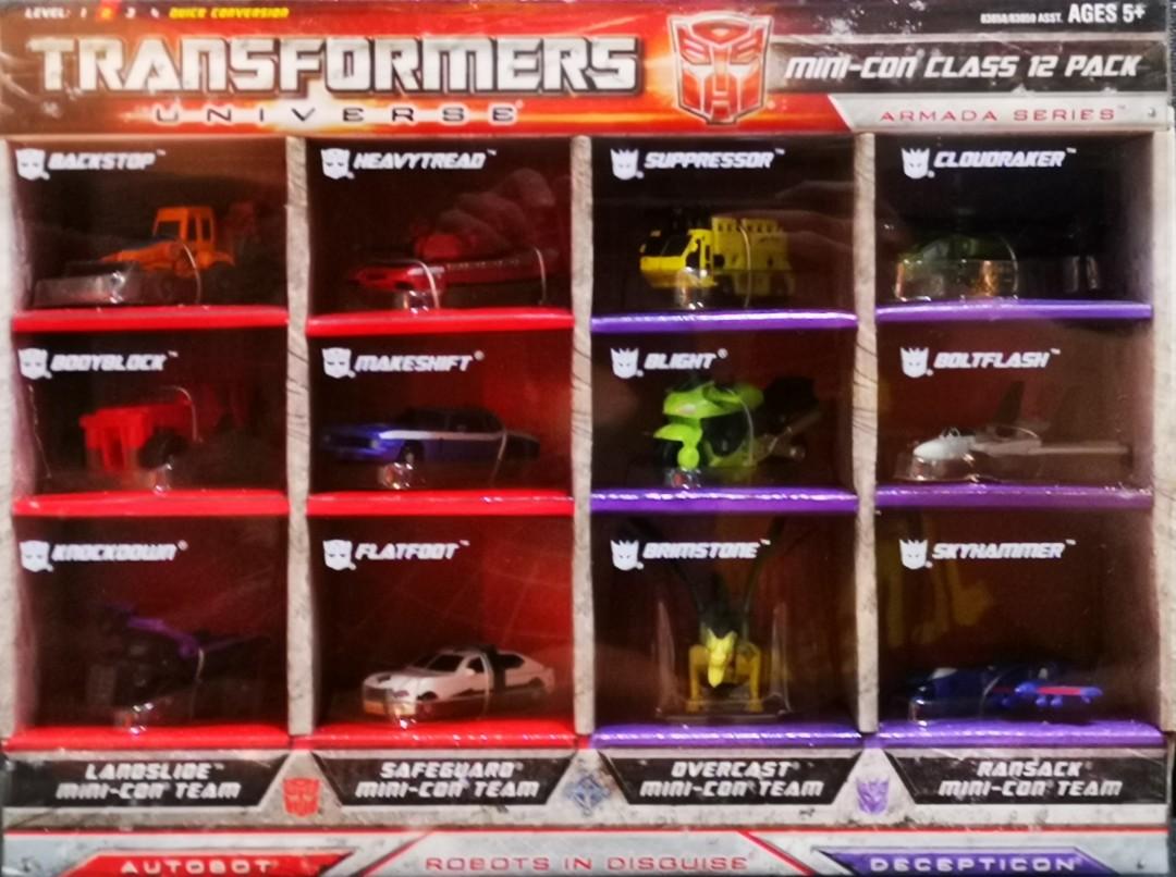 [MISB] Transformers Universe Armada Mini Con Class 12 Pack (Category: Vehicle & Diecast Models) located in Manila. Submitted by dimple.mercado (Listing ID 1189823148, Image 1). Description: Authentic. 6 autobot, 6 decepticon, robot to vehicle characters..
