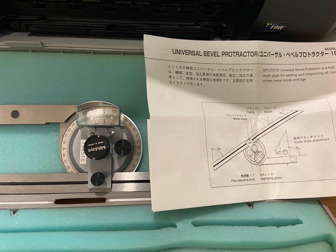 MITUTOYO Universal Bevel Protractor 187901, Everything Else, Others on