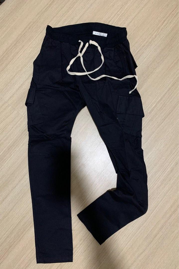 MNML Cargo Drawcord II Pants - Black, Men's Fashion, Bottoms