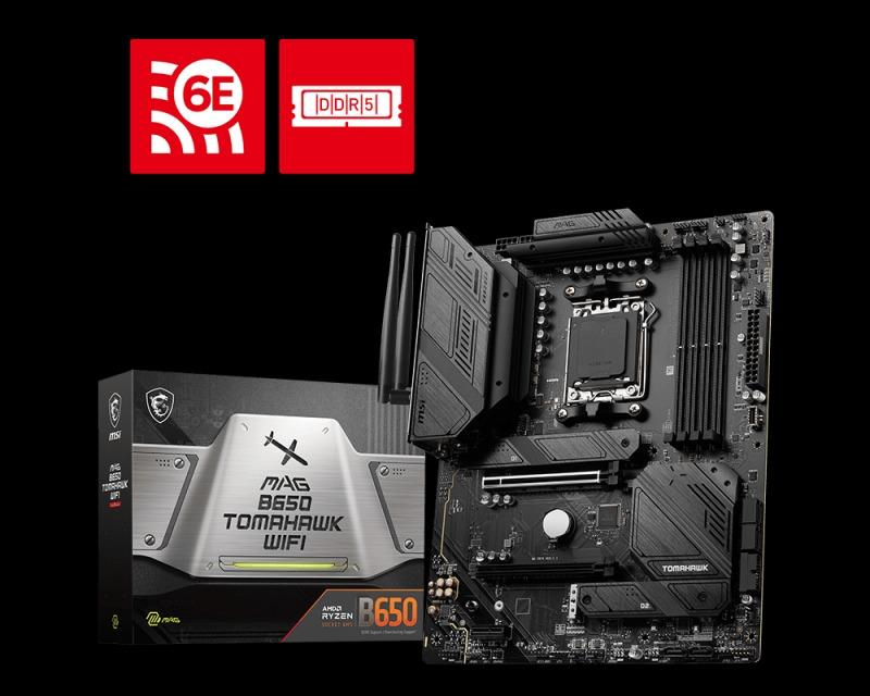 MSI MAG B650 TOMAHAWK WIFI AM5 DDR5 Motherboard (B650 Chipset