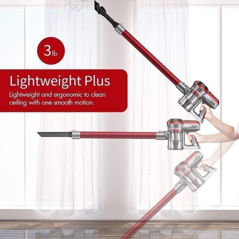 Muzili Cordless Vacuum Cleaners with LED Motorhead, Dual Suction Modes and Docking Station