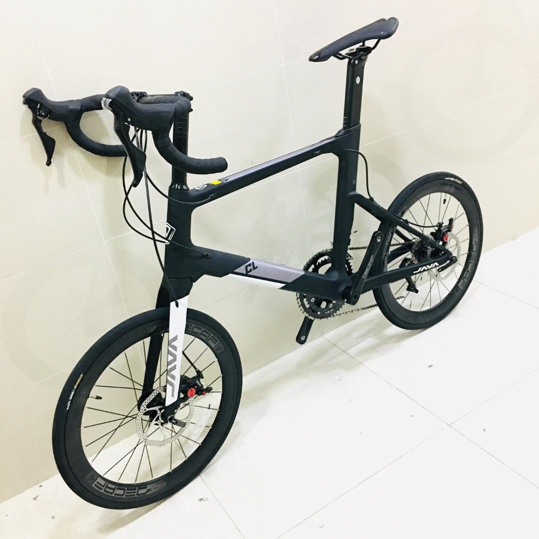 NEW JAVA CL-CB-22 CARBON 20" 451 Wheels Disc bike 灣把 22s 快拆碟剎小輪徑單車, 運動 ...