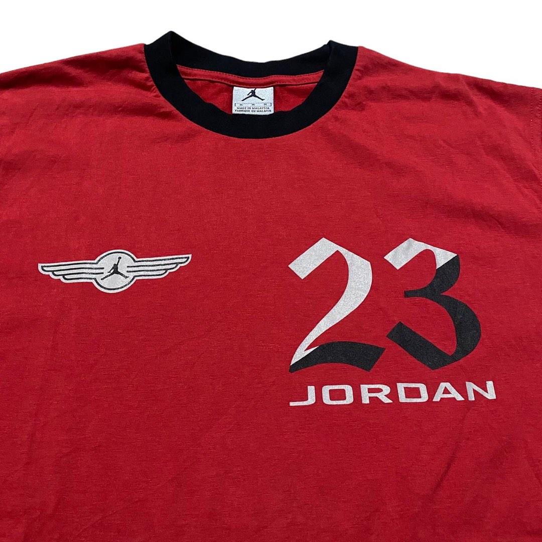 Nike air jordan ringer tee, Fesyen Pria, Pakaian , Atasan di Carousell