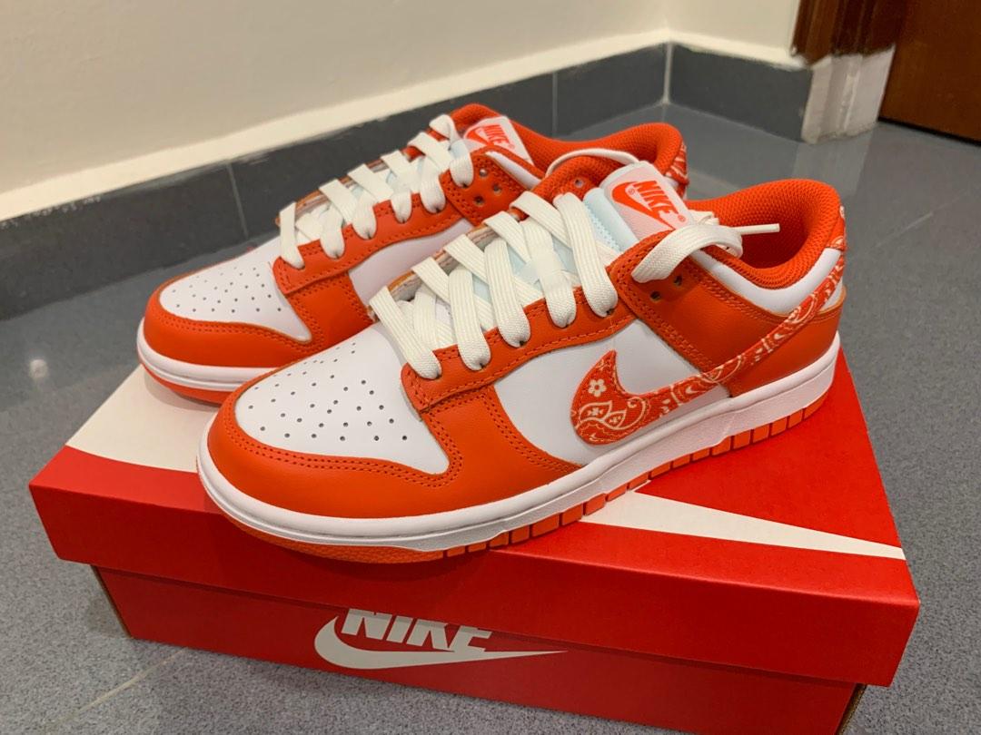 Nike dunk low orange paisley, Men's Fashion, Footwear, Sneakers on