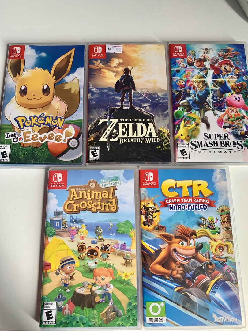 Nintendo Switch Games (Like New!) Crash Team Racing! Super Smash Bros