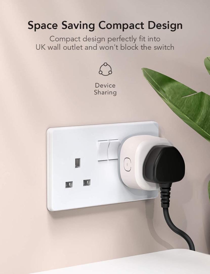 Nooie Bluetooth Smart Plug, WiFi Mini Smart Outlet, Remote/Voice Control,  Compatible with Alexa Google Home, Schedule Timer, Child Lock, ETL