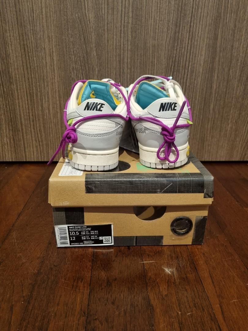 off white dunk lot 21, Men's Fashion, Footwear, Sneakers on Carousell