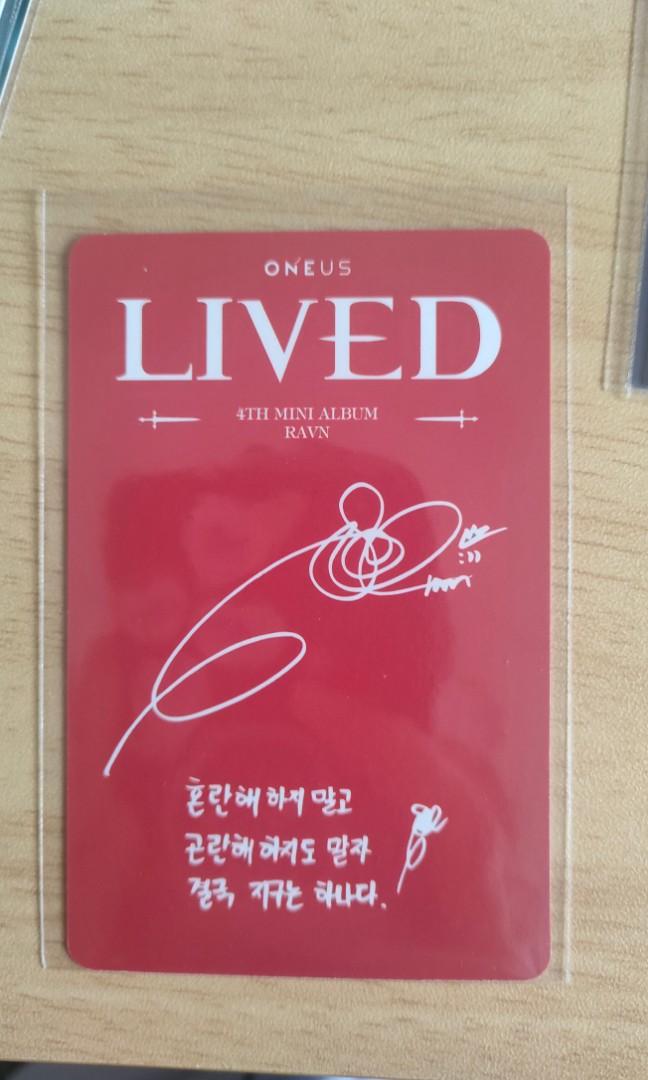 Oneus LIVED Ravn pc, Hobbies & Toys, Memorabilia & Collectibles, K-Wave ...