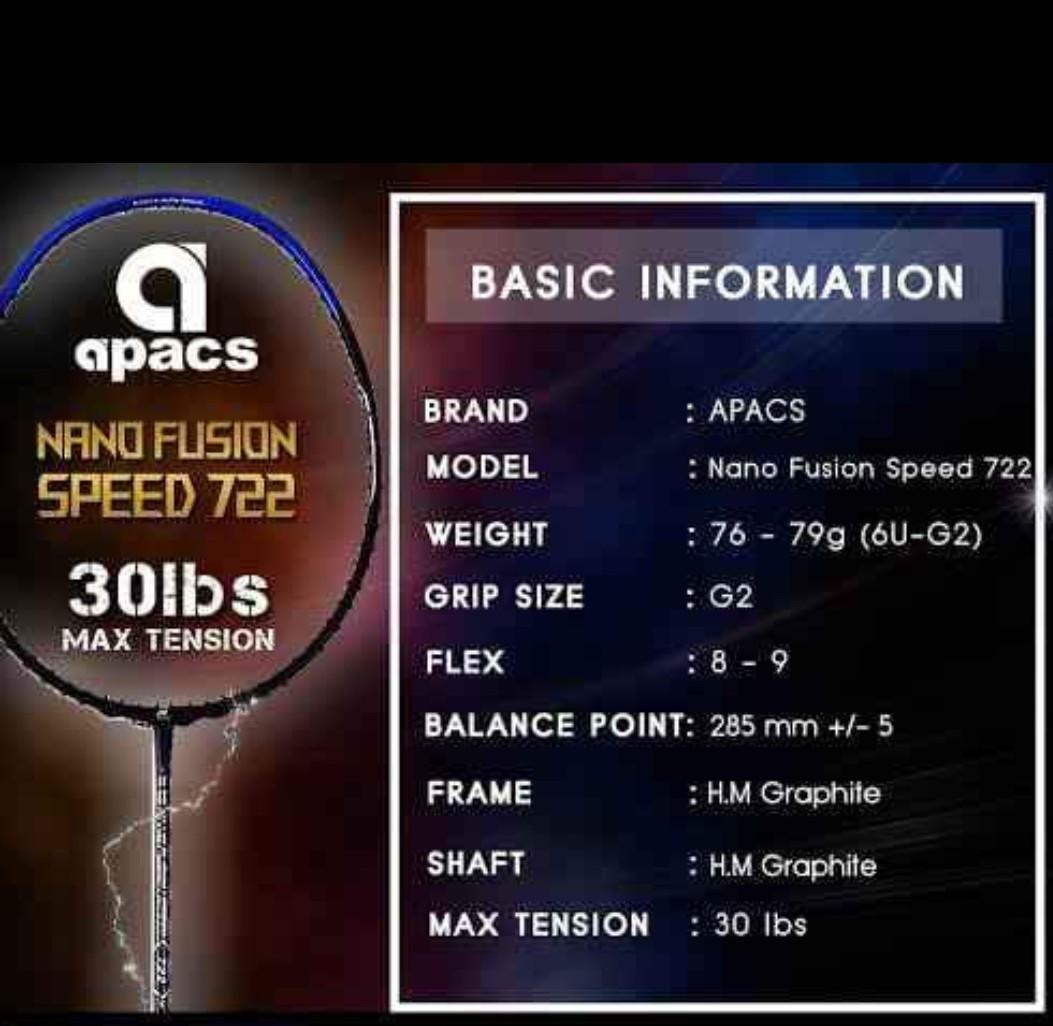 ORIGINAL! APACS BADMINTON RACKET, Sports Equipment, Sports & Games