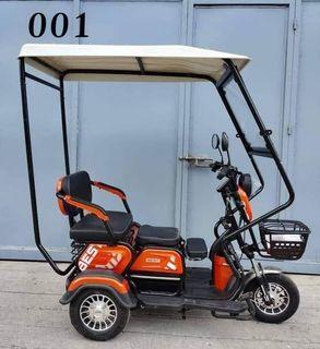 PINAKAMABABANG 3 WHEELS E-TRIKE 

001 3 WHEELS  EBIKE WITH ROOF & WINDSHIELD