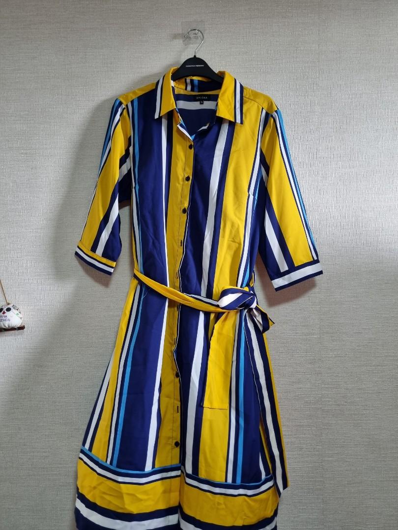Plus size stiped dress zalora Women s Fashion Dresses Sets Dresses on Carousell