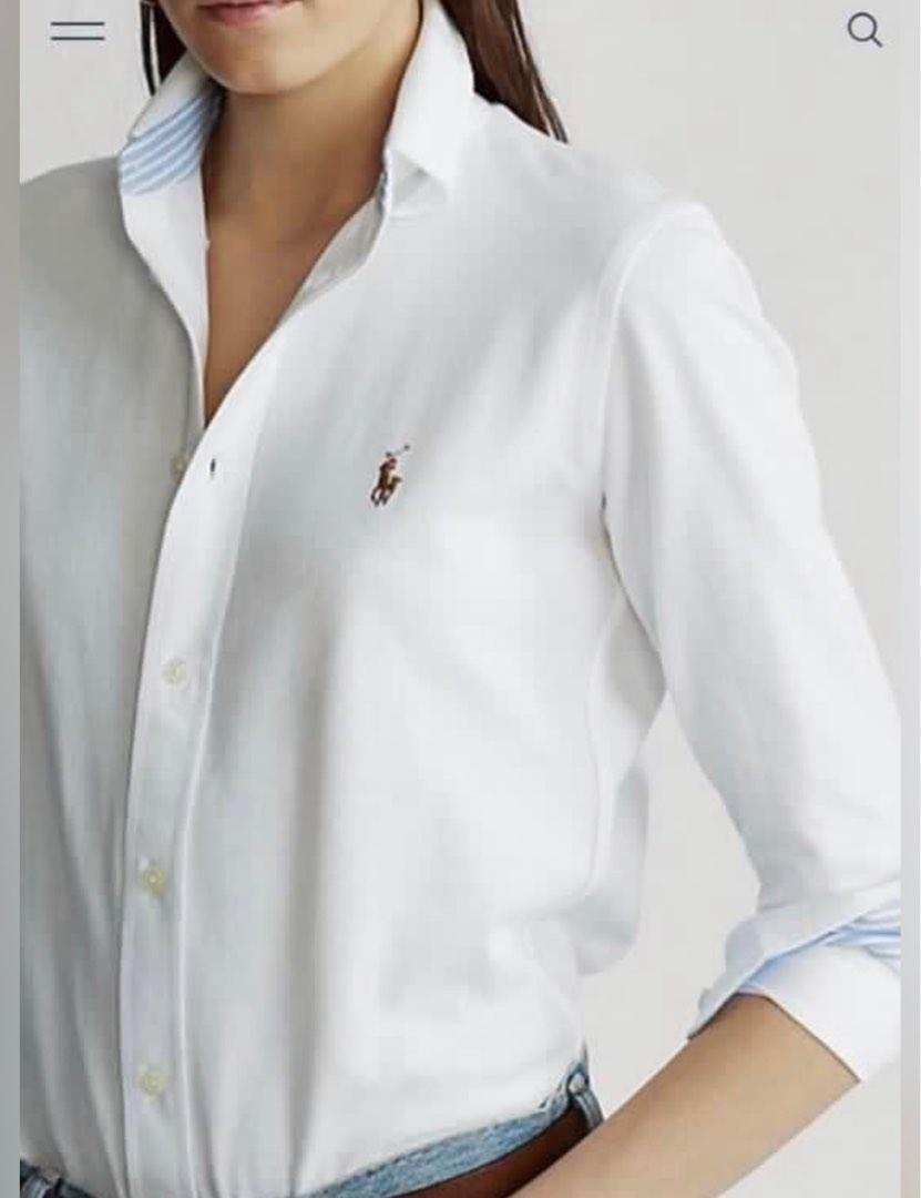 White ralph lauren shirt womens shop