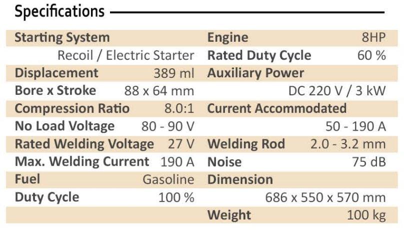 PORTABLE WELDING GASOLINE GENERATOR (Category: Construction Tools & Equipment) located in Manila. Submitted by 09150361920ronvillaflor (Listing ID 1189821330, Image 2). Description: PORTABLE WELDING GASOLINE GENERATOR SWG-190 Brand: Shinsetsu Engine 8HP Price: 90,000 Welcome to "Takezo Industrial Supply" For inquiries GLOBE:📞 ☎ 0915-036-1920 VIBER:📞 ☎ 0915-036-1920 Email me@ 📫 📑 r-o-n-.-t-a-k-e-z-o-i-n-d-u-s-t-r-i-a-l-@-g-m-a-i-l-.-c-o-m Chec