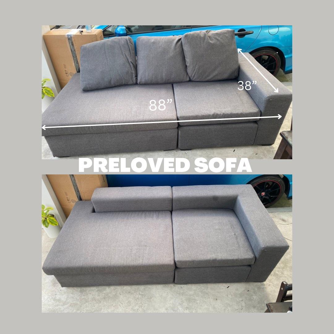 Preloved Sectional Sofa Detachable Foam, Furniture & Home Living