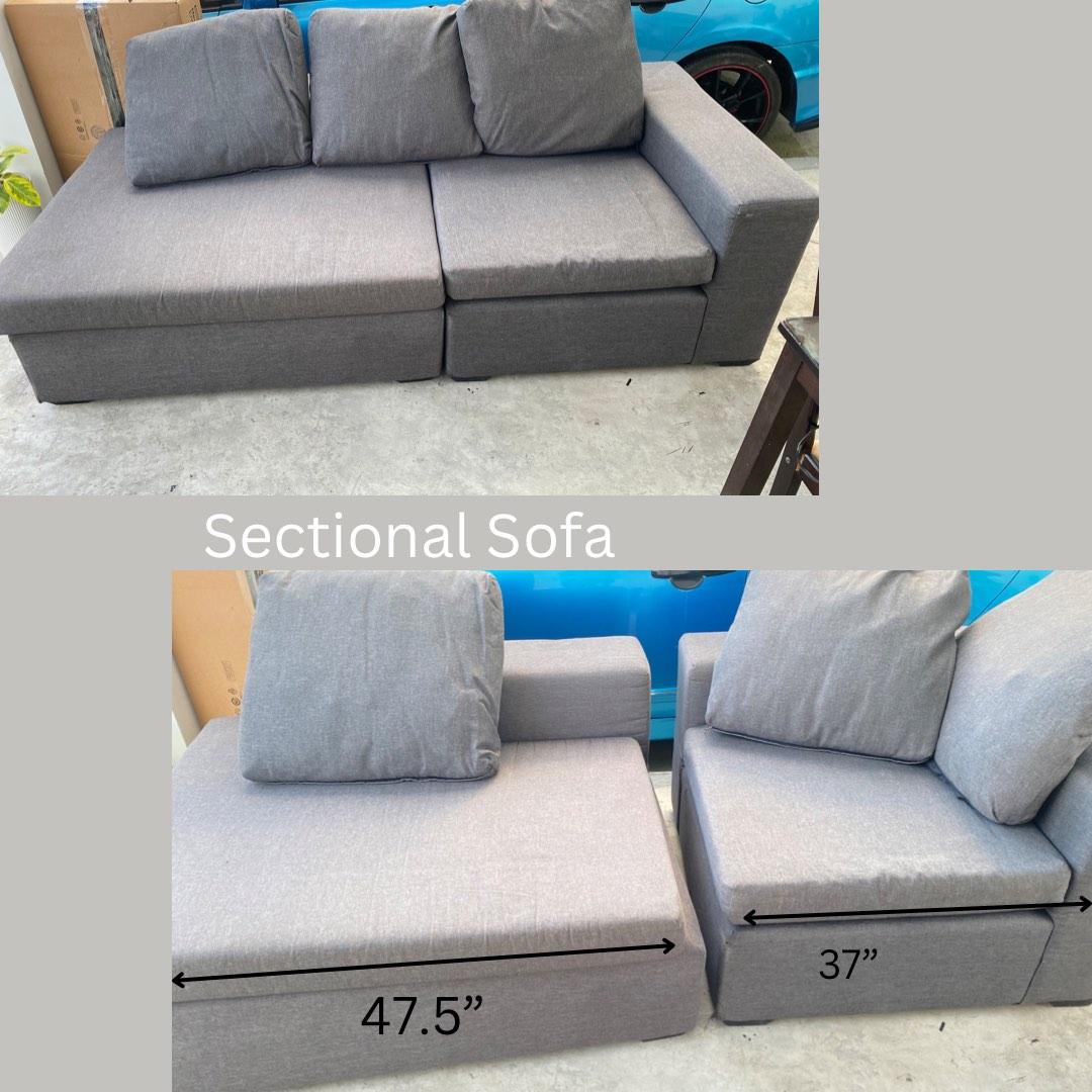 Preloved Sectional Sofa Detachable Foam, Furniture & Home Living
