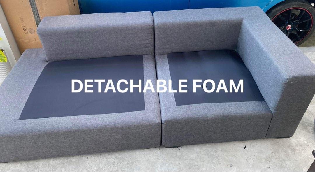 Preloved Sectional Sofa Detachable Foam, Furniture & Home Living