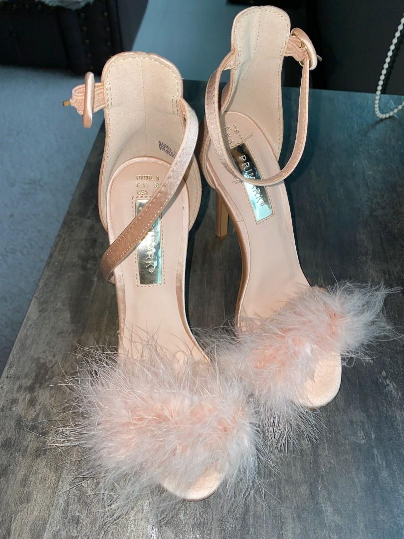 Pink fluffy new arrivals heels primark