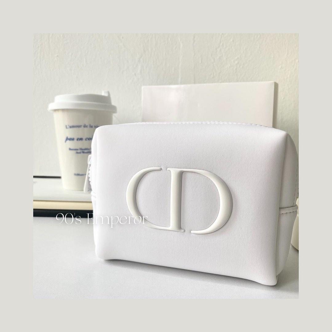 Dior makeup bag best sale white