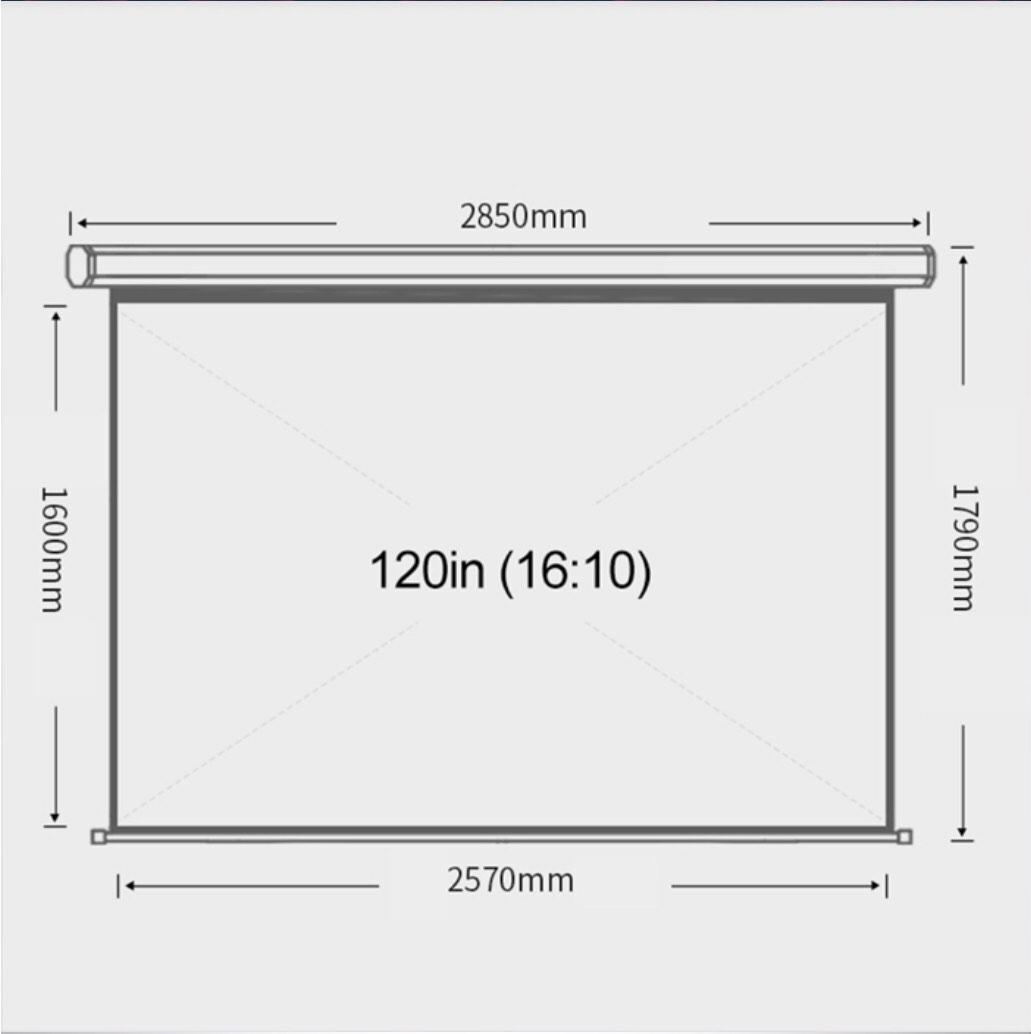 RUSH SALE!!! 120 INCHES 1610 ASPECT RATIO PROJECTOR SCREEN (VERY GOOD