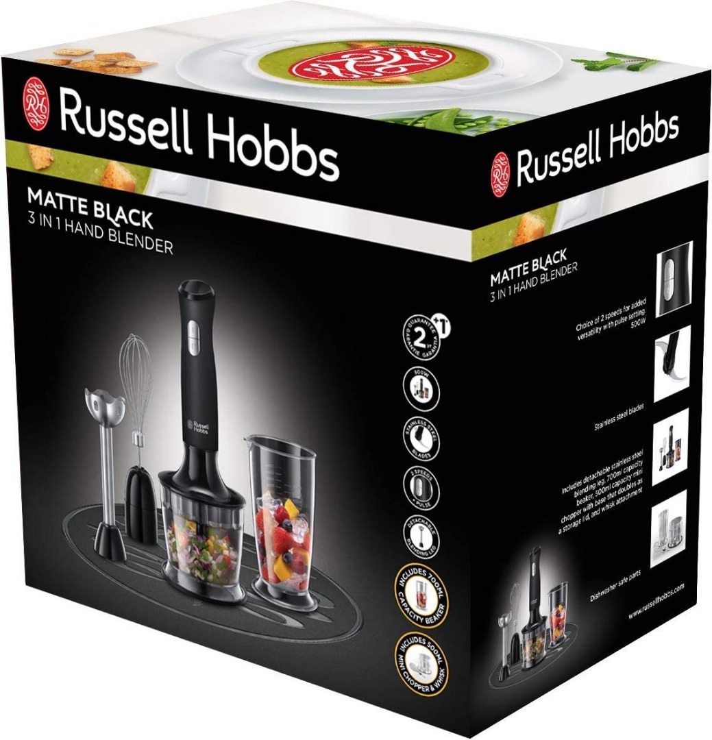 Russell Hobbs 2470256 3in1 Hand Blender (001), TV & Home Appliances