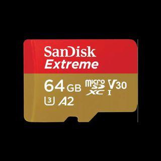 SanDisk Extreme MicroSDXC UHS-I CARD 160MBs/190MBs - (64GB / 128GB / 256GB / 400GB / 512GB / 1TB)
